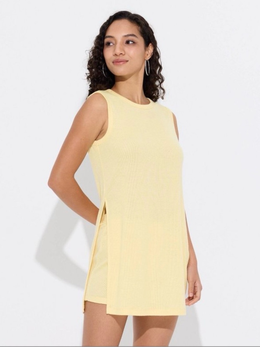 Wild Fable Light Sweater Knit Tunic Top Yellow M NWT